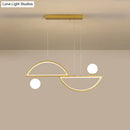DecorBites™ Sleek Semi-Circle Island Light Fixture with LED and Opal Glass Shade for Dining Room