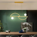 DecorBites™ Sleek Semi-Circle Island Light Fixture with LED and Opal Glass Shade for Dining Room