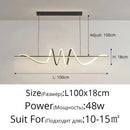 DecorBites™ Sleek Wavy Pendant Lights for Dining Room
