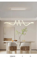 DecorBites™ Sleek Wavy Pendant Lights for Dining Room