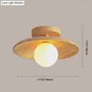 DecorBites™ Sleek Wooden Ceiling Light - Mini Semi Flush Mount Hallway Lamp