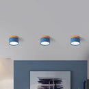 Modern yellow wood flush mount ceiling light for kitchen