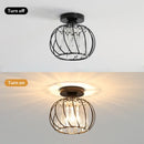 DecorBites™ Small Metal Cage Farmhouse Ceiling Light