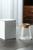 DecorBites™ Small Transparent Glass Vase for Home Decor