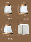 DecorBites™ Small Transparent Glass Vase for Home Decor