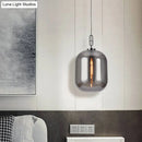 DecorBites™ Smoke Gray/Cognac Glass Industrial Ceiling Pendant Lamp - 1 Head, 10"/14" Wide