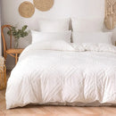 Beige Frayed Duvet Set