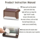 Modern black solar led outdoor stair lights with sun sensor