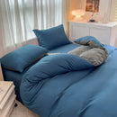 DecorBites™ Solid Color Brush Fabric Bedding Set - 4 Pieces