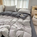 DecorBites™ Solid Color Brush Fabric Bedding Set - 4 Pieces