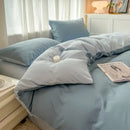 DecorBites™ Solid Color Brush Fabric Bedding Set - 4 Pieces