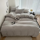 DecorBites™ Solid Cotton Bedding Set with Sheet - Various Sizes