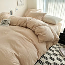 DecorBites™ Solid Cotton Bedding Set with Sheet - Various Sizes