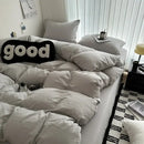 DecorBites™ Solid Cotton Bedding Set with Sheet - Various Sizes