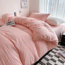 DecorBites™ Solid Cotton Bedding Set with Sheet - Various Sizes