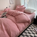 DecorBites™ Solid Cotton Bedding Set with Sheet - Various Sizes