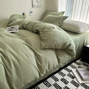 DecorBites™ Solid Cotton Bedding Set with Sheet - Various Sizes