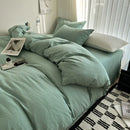 DecorBites™ Solid Cotton Bedding Set with Sheet - Various Sizes