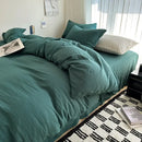 DecorBites™ Solid Cotton Bedding Set with Sheet - Various Sizes
