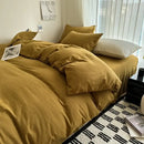 DecorBites™ Solid Cotton Bedding Set with Sheet - Various Sizes