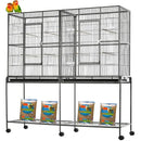 DecorBites™ Spacious Double Bird Cage with Breeding Dividers
