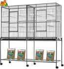 DecorBites™ Spacious Double Bird Cage with Breeding Dividers