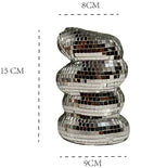 DecorBites™ Spiral Mosaic Vase for Creative Flower Arrangements