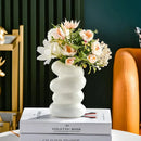 DecorBites™ Spiral White Vase for Home Decoration