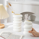 DecorBites™ Spiral White Vase for Home Decoration