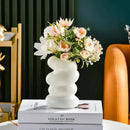 White Ceramic Spiral Vase