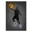 DecorBites™ Sports Stars Neon Wall Art Print