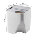 Decorbites stackable trash white & gray kitchen recycling bin