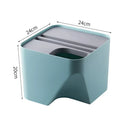 Decorbites stackable trash white & gray kitchen recycling bin