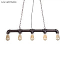 DecorBites™ Steampunk Island Pendant with 5 Lights - Industrial Style Ceiling Light for Dining Room in Black/Bronze/Copper