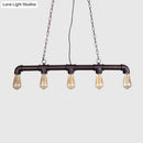 DecorBites™ Steampunk Island Pendant with 5 Lights - Industrial Style Ceiling Light for Dining Room in Black/Bronze/Copper