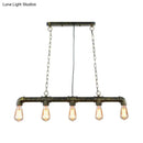 DecorBites™ Steampunk Island Pendant with 5 Lights - Industrial Style Ceiling Light for Dining Room in Black/Bronze/Copper
