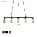 DecorBites™ Steampunk Island Pendant with 5 Lights - Industrial Style Ceiling Light for Dining Room in Black/Bronze/Copper