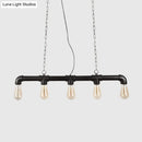 DecorBites™ Steampunk Island Pendant with 5 Lights - Industrial Style Ceiling Light for Dining Room in Black/Bronze/Copper
