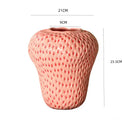 DecorBites™ Strawberry Cartoon Ceramic Vase for Kids Room