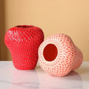DecorBites™ Strawberry Cartoon Ceramic Vase for Kids Room