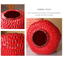 DecorBites™ Strawberry Cartoon Ceramic Vase for Kids Room
