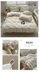 DecorBites™ Striped Quilt Set with Pillowcases and Sheet