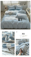 DecorBites™ Striped Quilt Set with Pillowcases and Sheet