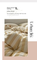 DecorBites™ Striped Quilt Set with Pillowcases and Sheet