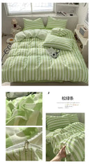 DecorBites™ Striped Quilt Set with Pillowcases and Sheet