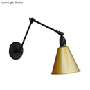 Antique black & white wrought iron wall sconce bedroom reading light