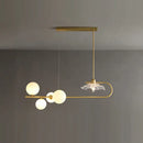 Postmodern suspension lamp with lotus leaf design – dining room gold