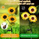 DecorBites™ Sunflower Solar LED Garden Light - Auto Brightness