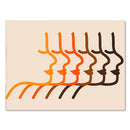 DecorBites™ Sunset Retro Stripes Art Prints Set