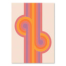 DecorBites™ Sunset Retro Stripes Art Prints Set